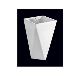 อ่างล้างหน้าเซรามิกสีขาว100% อ่างล้างจานแบบมีช่องเดียวความจุ20L สุขภัณฑ์ใช้ภายในบ้านจำนวนมากแบบอินเดียโลโก้ที่กำหนดเอง - Product Image 1