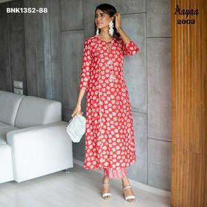 สินค้ามาใหม่ ชุดคุर्ติ-กางเกงขายาวผ้ามัสลินพิมพ์ลายดิจิทัลสุดฮิต คอลเลคชั่นจากซูรัต จำหน่ายในราคาขายส่ง - Product Image 5