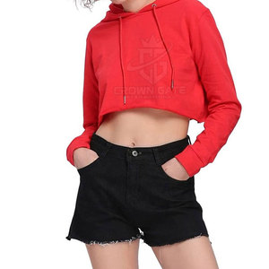 Hoodies courts pour femmes, style streetwear, en promotion, fabriqués avec des matériaux de haute qualité. - Product Image 2
