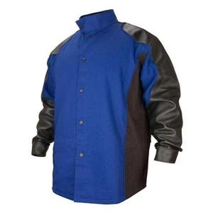 Veste de soudage en cuir de vachette pleine fleur à manches longues, vêtement de sécurité - Product Image 1