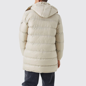 Chaquetas Acolchadas Blancas Premium para Hombre, para Clima Frío, Ropa Exterior Elegante de Color Sólido para Actividades Invernales al Aire Libre - Product Image 4