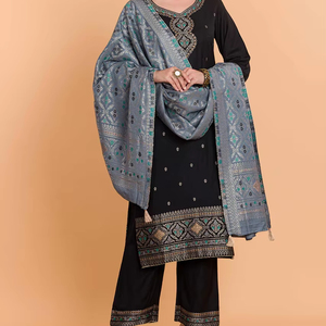 Safaa Winter Zainab Premium Acrowool Woven Unstitched Ladies <b>Dress</b> Material with Stole <b>woollen</b> suits <b>dress</b> material Winter Suits - Product Image 1