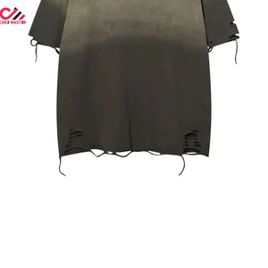 เสื้อยืดผู้ชายแบบกำหนดเอง เสื้อยืดโอเวอร์ไซส์แบบกำหนดเอง เสื้อยืดลายวินเทจแบบฟอกสีสำหรับผู้ชาย บริการ OEM - Product Image 3