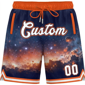 Shorts de basketball respirants de haute qualité pour hommes avec logo personnalisé, shorts de sport en tricot côtelé personnalisés pour la tenue sportive - Product Image 5