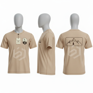 เสื้อยืดคอกลมแขนสั้นสีเทาสำหรับผู้ชาย พิมพ์ลาย ทรงปกติ ผ้าเจอร์ซีย์คอตตอนลายทาง ระบายอากาศได้ดี - Product Image 6