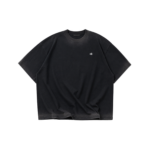 OEM Retro Garment Washed Heavyweight <b>Men's</b> <b>shirts</b> Custom Logo Premium Cotton Jersey Fabric Boxy T-<b>shirt</b> Oversized Street Fashion - Product Image 5
