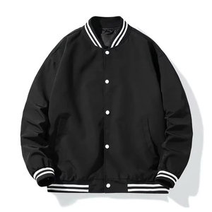 Ropa Casual y de Calle, Conjuntos de Estilo de Temporada, Chaqueta Varsity Elegante para Hombre con Cuello, Puños y Dobladillo Acanalados para Mayor Comodidad - Product Image 4
