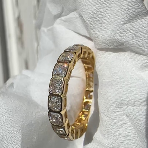 Wholesale Moissanite <b>Eternity</b> <b>Rings</b> Bands Bulk Supplier Factory Direct 925 <b>Silver</b> Gold D VVS Lab Grown OEM Jewelry India - Product Image 2