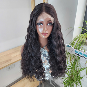 Peluca de cabello humano vietnamita de onda profunda de 22 pulgadas con cierre 5x5, 100% Remy, para cabello castaño, doble densidad, longitud larga, transparente para encaje directo. - Product Image 5