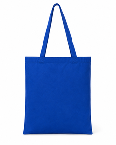 Solid Blue Canvas Tote <b>Bag</b> Minimalist Style All Seasons Shopping <b>Bag</b> - Product Image 1