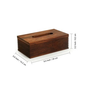 Porte-rouleau de papier toilette et boîte à mouchoirs en bois écologique pour la salle de bain à domicile, emballage en carton - Product Image 6