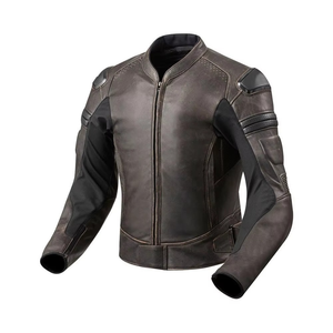 Chaqueta de Motocicleta de Cuero, Estilo Retro Cruiser, Elegante, Protectora, Duradera, Cómoda, Anti-UV, Ecológica y Transpirable - Product Image 4