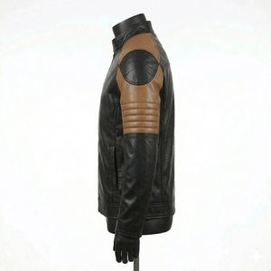 Chaquetas de Cuero para Hombre de Primera Calidad, 100% Piel de Vaca Original, Transpirables, Impermeables, Tejido de Punto, Estampado Elegante, Invierno - Product Image 3