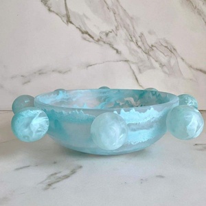 Tazón de Resina para Frutas y Ensaladas, Diseño Moderno y Elegante, Ecológico, Resistente, Ideal para Fiestas, Personalizable, para Hogar y Jardín - Product Image 4