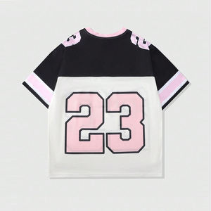 Camiseta de malla sublimada de alta calidad, estilo urbano, corte holgado, marca privada, personalizada con estampado completo, estilo retro americano, 100% algodón tejido. - Product Image 2