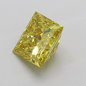 Diamant Gemver 1,0 carat, jaune vif fantaisie, taille princesse, diamant de laboratoire, clarté VS, certifié IGI, diamant non monté pour bijoux - Product Image 4