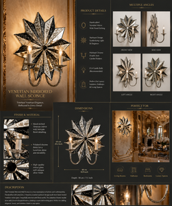 Jansons Company Contemporary Oval Horizontal <b>Wall</b> Sconce | Designer Brass Decorative Light Intricate Ornate <b>Frame</b> for Home - Product Image 4