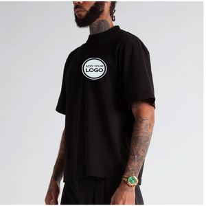 เสื้อยืดคอกลมทรงบ็อกซี่ผ้าคอตตอนหวีอย่างดี 260GSM สำหรับผู้ชาย แห้งเร็ว เป็นมิตรกับสิ่งแวดล้อม สตรีทแวร์ ไหล่ตก รับผลิตโลโก้ตามสั่ง ขายส่ง - Product Image 1