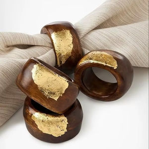 Premium Wooden Napkin Ring Made With Smooth Finish Durable Build And Long Lasting Quality For Daily Dining - Product Image 1