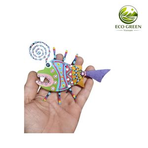 Handmade Colorful Wooden Animal Christmas Hanging <b>Ornament</b> Rustic Painted Wall Decor Holiday Gift Decoration - Product Image 5