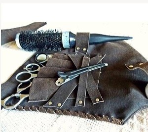 Durable Genuine Leather Barber Scissor <b>Case</b> Professional Hair Stylist <b>Tool</b> Belt Holster For 6 Pairs Shears LBSH-0005B - Product Image 5