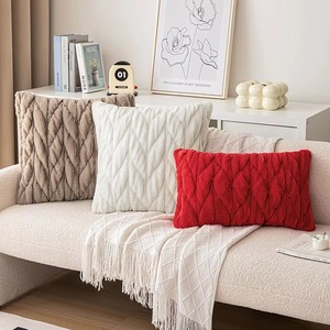 Funda de Cojín Cuadrada de Piel Sintética con Patrón Geométrico, Estilo Nórdico, Decoración del Hogar, Funda de Almohada 100% Algodón - Product Image 5