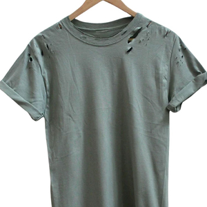 Camiseta Vintage con Logotipo Personalizado, Ropa de Moda de Fábrica, Camiseta Urbana de Alta Calidad con Estilo Desgastado - Product Image 4