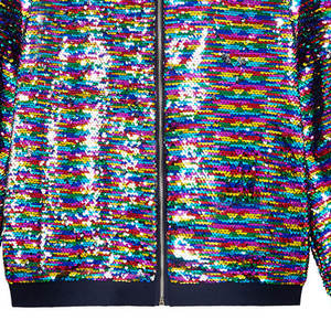 Wholesale 100%Polyester <b>Sequined</b> Men Fashion <b>Jacket</b> Men Long Sleeve Zipper up Patchwork Coat Fashion Shiny <b>Jackets</b> - Product Image 6