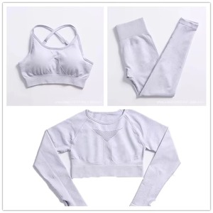 Conjuntos Deportivos de 2 Piezas para Mujer, Diseño a Rayas, Transpirables, Cintura Alta, Levanta Glúteos, para Gimnasio, Fitness, Yoga - Product Image 3