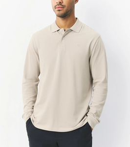 Camisetas de Manga Larga Bordadas OEM de Alta Calidad para Hombre, Camisetas Polo Personalizadas - Product Image 1