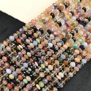 100% Natural IGI Certified AA Grade Plain Multi Disco Rondelle <b>Beads</b> 8mm-9mm Stone Multi <b>Color</b> Multi Fire Vivaaz Gems Jewelry - Product Image 4