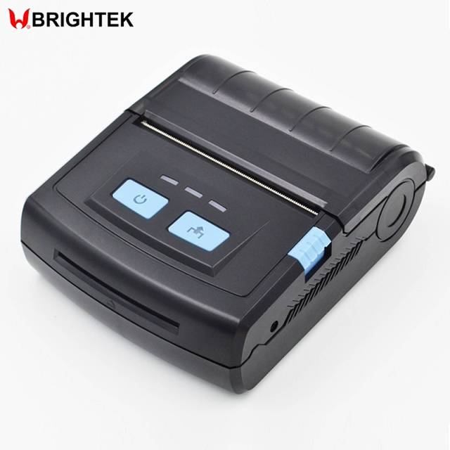 BRIGHTEK 80mm Portable Thermal Printer with Rechargeable Battery USB+ Interface Black and White in Stock