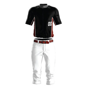 Uniforme de Béisbol Personalizado de Alta Calidad, 100% Poliéster Transpirable, Conjunto Completo para Hombre, Incluye Camiseta y Pantalón en Color Personalizado - Product Image 1
