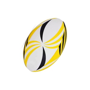 Ballon de rugby en cuir PU de haute qualité, toucher doux, léger, durable, ballon d'entraînement et de match, logo personnalisé, ballon de sport professionnel, OEM - Product Image 1