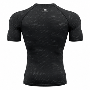 Men's Quick Dry Gym T-Shirt Compression Fitness Top Breathable Short Sleeve Athletic Running Sport Bodybuilding Training <b>Tee</b> - Product Image 2