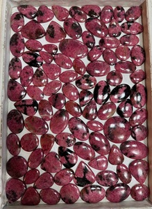 Lote de Rodonita Natural al por Mayor, Cabujón de Piedra Preciosa Suelta para Joyería, Certificado por Terceros, Gemas Trimurti - Product Image 3