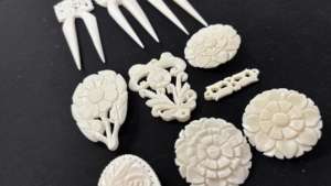 Épingle à cheveux en os sculptée à la main, écologique, en os de bovin, pour coiffures minimalistes, coiffures de mariée et cadeau artisanal, vente en gros - Product Image 2