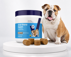Offre Spéciale : Compléments pour les glandes anales des animaux de compagnie – Friandises à mâcher molles saveur bœuf pour chiens, avec enzymes digestives et soutien à base de citrouille - Product Image 1