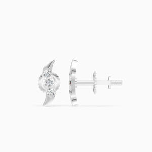 Pendientes de Corona Geométrica de Aleación de Zinc con Baño de Rodio, Moissanita de Corte Brillante con Engaste de Bisel, Perla de Imitación, Estilo Bohemio de Moda - Product Image 1