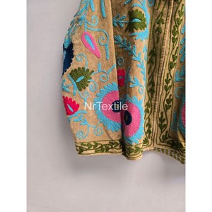 Festival Coat With Pocket Inside Lining Soft <b>Velvet</b> <b>Jacket</b> <b>Women</b> s Ethnic Coat One Size Hand Embroidered Coat - Product Image 3