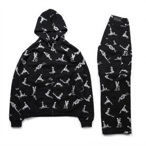<b>Wholesale</b> Custom Allover Printed Men's <b>Tracksuits</b> For Winter <b>High</b> <b>Quality</b> Men Article For Streetwear Breathable Fabric Autumn - Product Image 2