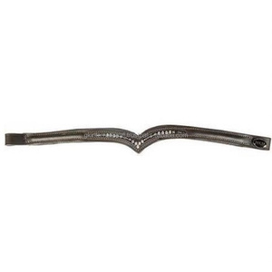 Bandas de cejas de caballo de cuero de diseño personalizado con acabado Premium negro marrón en forma de V decoradas con cristales de piedras sintéticas brillantes - Product Image 4