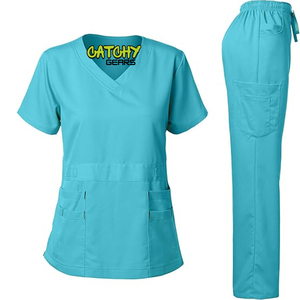 Ensemble d'uniformes médicaux d'hôpital – Vêtements de travail pour infirmières et médecins avec poches, en coton et polyester, confortables et durables - Product Image 2