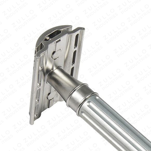 Rasoir de sécurité robuste en acier inoxydable finition argentée, outil de rasage à double tranchant avec service de personnalisation du logo OEM - Product Image 5