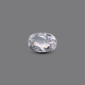 Paraiba Oval Cut Synthetic White Zircon 4.4 Carat Loose Gemstone for Fine Jewelry - Product Image 1