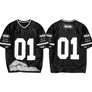 Maillot de football américain personnalisé OEM sous marque privée, uniforme d'équipe en maille respirante, col en V, vêtements de sport en gros, usine - Product Image 1