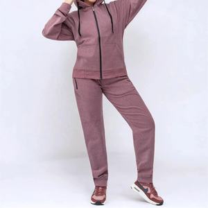 Slim unisexe personnalisé hiver imprimé survêtement ensemble survêtement cordon solide plaine Jogging à capuche Joggers pantalon deux pièces - Product Image 3