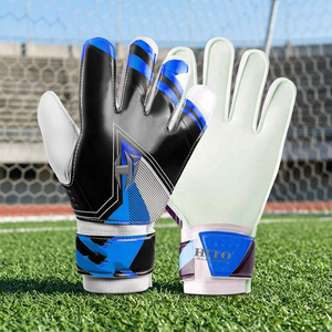 Gants de gardien de but de football en latex allemand bleu de qualité supérieure, design personnalisé, coupe négative, sangle en latex, vente chaude - Product Image 2