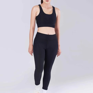 New Arrival High Quality 2-Piece Women's <b>Yoga</b> <b>Set</b> for Gym Wear Running Fitness Workout Suit with Lace Decoration Front Logo - Product Image 3