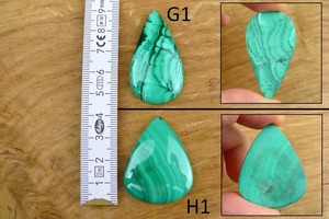 Pierre précieuse de malachite de qualité supérieure, cabochon de malachite, pierre de malachite en vrac, malachite semi-précieuse, forme mixte, pour la fabrication de bijoux - Product Image 6